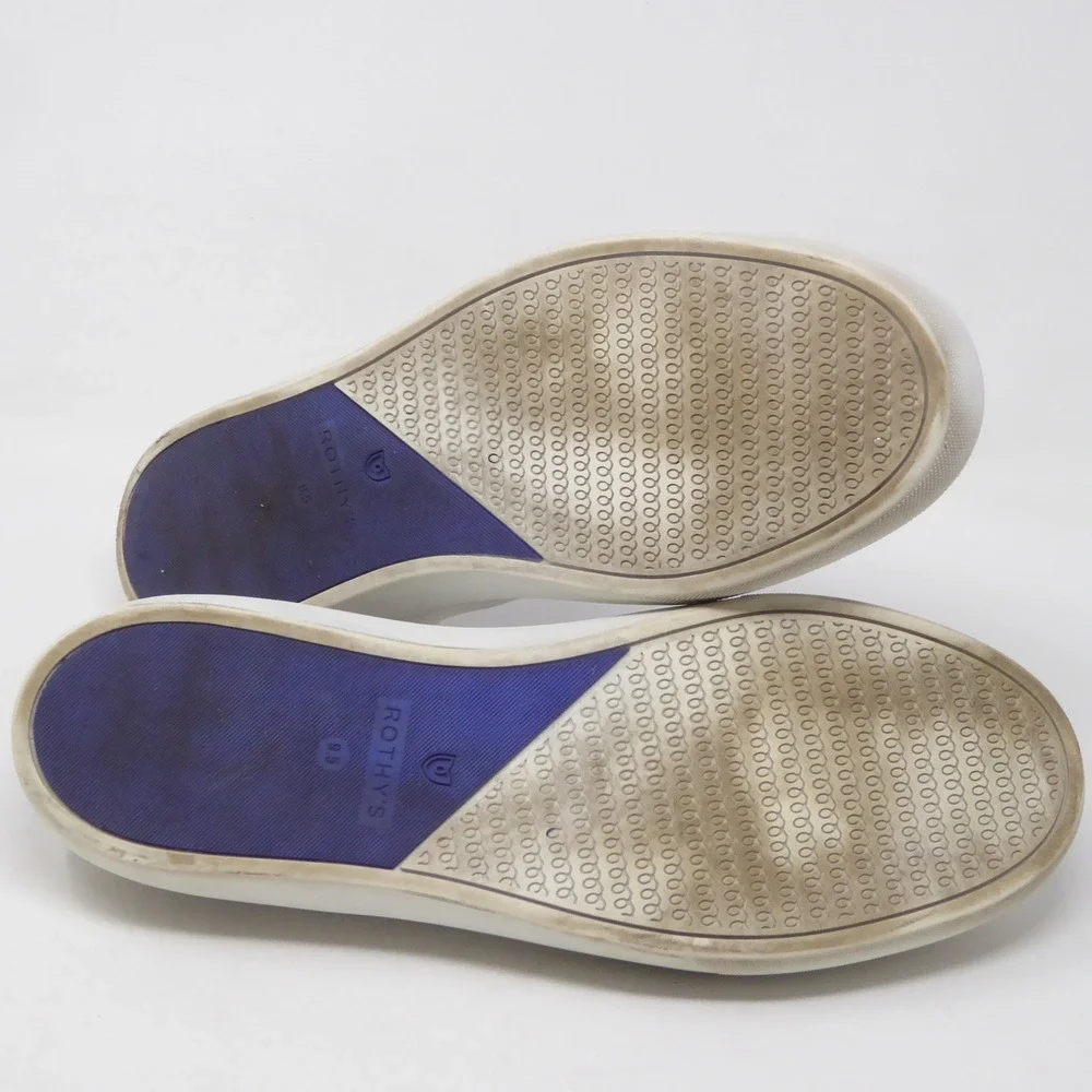 Rothy's The Original Slip-On Sneakers Women Bright White Knit Comfort 9.5